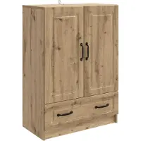 vidaXL Dressoir Artisanaal eiken 66 x 34,5 x 92 cm Bewerkt hout