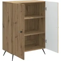 vidaXL Dressoir Artisanaal eiken 66 x 34,5 x 90 cm Bewerkt hout