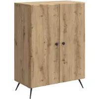 vidaXL Dressoir Artisanaal eiken 66 x 34,5 x 90 cm Bewerkt hout
