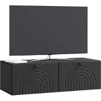vidaXL Wandmontage TV-kast Zwart 99 x 41 x 30 cm Bewerkt hout