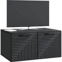 vidaXL Wandmontage TV-kast Zwart 59,5 x 41 x 30 cm Bewerkt hout