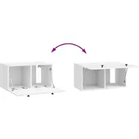 vidaXL Wandmontage TV-kast 59,5 x 31 x 30 cm Hoogglans Wit