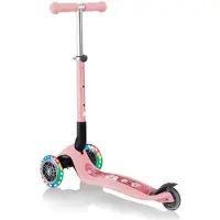 Globber Step JUNIOR FOLDABLE FANTASY LIGHTS met lichtwielen - pastelroze/bloemen