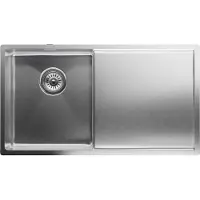 Klarstein roestvrijstalen keukenwastafel, 79x44 cm, inclusief overloop en zeef - kraancompatibel, keukenwastafel - kwaliteit, hygiëne en functionaliteit gecombineerd in één product