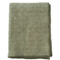 Klippan Yllefabrik Diamonds Plaid 130x180 Cm Groen - Plaids & dekens Lamswol Green - 219103