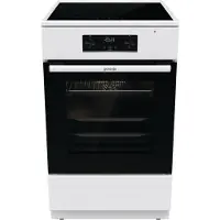 Gorenje GEIT5C60WPG, Vrijstaand fornuis, Wit, Touchbediening, Metaal, LED, Glas