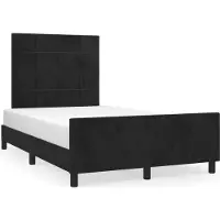 vidaXL Bedframe zonder matras 120x190 cm fluweel zwart