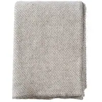 Klippan Yllefabrik Diamonds Plaid 130x180 Cm - Plaids & dekens Lamswol Natural Beige - 219101