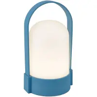 Briloner Asa - Oplaadbare Tafellamp - snoerloze lamp - dimbaar - kampeerlamp - tentlamp - 50 Lm - voor binnen en buiten - 9 x 8 x 15,5 cm - blauw