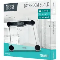 Teesa Digitale Personen Weegschaal 180kg Transparant transparant Glas