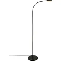 Valotorni BRILONER Megg - LED Vloerlamp – dimbaar & zwenkbaar – 125.5 cm hoog – warm wit licht bureaulamp – moderne staande lamp – leeslamp voor woonkamer – zwart