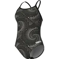 Arena - Women's Fireflow Swimsuit Lightdrop Back - Badpak 34, grijs/zwart