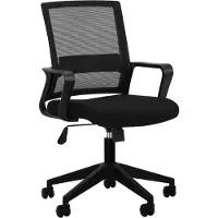 Activeshop QS-11 Bureaustoel Zwart – Hydraulisch Verstelbaar – Draaibare Werkstoel met Wielen – Ergonomische Salon Stoel met Rugleuning