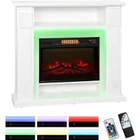 HOMCOM elektrische haard - sfeerhaard - 105x27x97 cm - 1800W/tot 30 m²