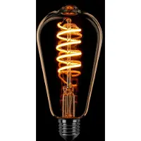 Expo Led Spiraal Edison ST64 E27 6W dimtone 2700k - 2200k goud 490L