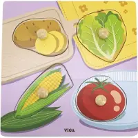 Viga Toys Viga Houten Puzzel Met Spelden Groenten - UNI