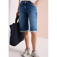 Cecil Dames High Waist denim shorts in een Loose Fit - Blauw - 25