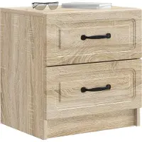 vidaXL Nachtkastje Sonoma Eiken 43 x 34,5 x 44,5 cm Bewerkt hout
