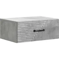 vidaXL Muurbevestigde Nachttafel 2 st Betongrijs 49 x 34,5 x 20 cm