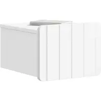 vidaXL Muurbevestigde Nachttafel Hoogglans Wit 33 x 34,5 x 24 cm