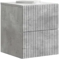 vidaXL Muurbevestigde Nachttafel met lade Betongrijs 33 x 34,5 x 40 cm