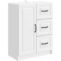 vidaXL Dressoir met lade Hoogglans Wit 66 x 34,5 x 87 cm Bewerkt hout