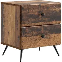 vidaXL Nachtkastje met lade Oud hout 43 x 34,5 x 47,5 cm Bewerkt hout