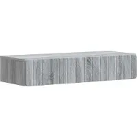 vidaXL Wandgemonteerde Zijtafel Grijs sonoma 87,5 x 34,5 x 17 cm