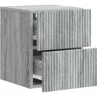 vidaXL Muurbevestigde Nachttafel Grijs sonoma 33 x 34,5 x 40 cm