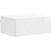vidaXL Muurbevestigde Nachttafel Hoogglans Wit 49 x 34,5 x 20 cm
