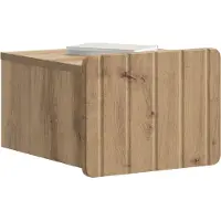 vidaXL Muurbevestigde Nachttafel Artisanaal eiken 33 x 34,5 x 24 cm