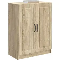 vidaXL Dressoir Sonoma Eiken 66 x 34,5 x 87 cm Bewerkt hout