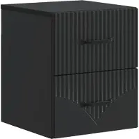 vidaXL Muurbevestigde Nachttafel 2 st Zwart 34,5 x 33 x 40 cm
