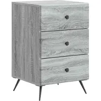 vidaXL Nachtkastje Grijs sonoma 43 x 41 x 66,5 cm Bewerkt hout