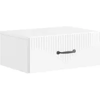 vidaXL Muurbevestigde Nachttafel Hoogglans Wit 49 x 34,5 x 20 cm