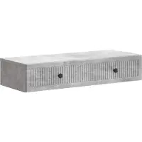 vidaXL Wandgemonteerde Zijtafel Betongrijs 87,5 x 34,5 x 17 cm