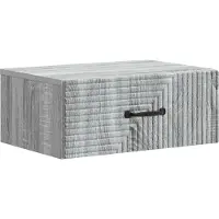 vidaXL Muurbevestigde Nachttafel Grijs sonoma 49 x 34,5 x 20 cm
