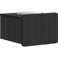 vidaXL Muurbevestigde Nachttafel Zwart 33 x 34,5 x 24 cm Bewerkt hout