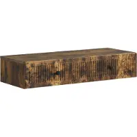 vidaXL Wandgemonteerde Zijtafel Gerookt eiken 87,5 x 34,5 x 17 cm