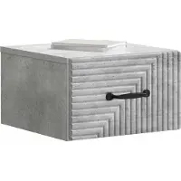 vidaXL Muurbevestigde Nachttafel Betongrijs 34,5 x 33 x 20 cm
