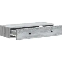 vidaXL Wandgemonteerde Zijtafel Grijs sonoma 87,5 x 34,5 x 17 cm