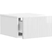 vidaXL Muurbevestigde Nachttafel Hoogglans Wit 33 x 34,5 x 20 cm