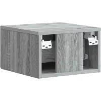 vidaXL Muurbevestigde Nachttafel Grijs sonoma 33 x 34,5 x 20 cm