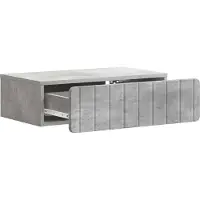 vidaXL Wandgemonteerde Zijtafel Betongrijs 59 x 34,5 x 17 cm