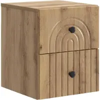 vidaXL Muurbevestigde Nachttafel Artisanaal eiken 33 x 34,5 x 40 cm