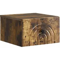 vidaXL Muurbevestigde Nachttafel 2 st Gerookt eiken 33 x 34,5 x 20 cm