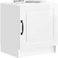 vidaXL Nachtkastje 2 pcs Hoogglans Wit 43 x 34,5 x 47 cm Bewerkt hout