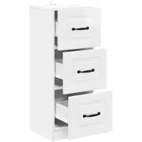 vidaXL Ladekast Hoogglans Wit 33 x 34,5 x 87 cm Bewerkt hout