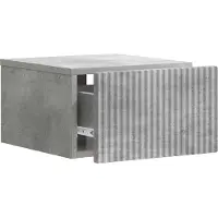 vidaXL Muurbevestigde Nachttafel Betongrijs 33 x 34,5 x 20 cm