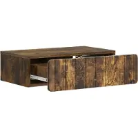 vidaXL Wandgemonteerde Zijtafel Gerookt eiken 59 x 34,5 x 17 cm
